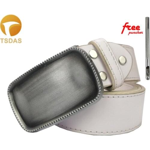 Rectangle Blank Belt Buckle -Add Your Own Design-Custom DIY Metal Belt Buckle with Leather Belt