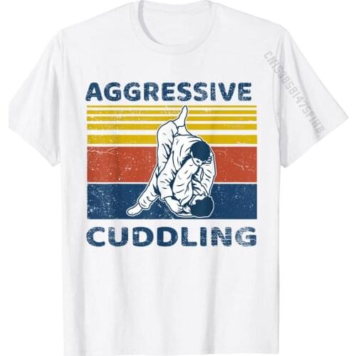 Jiu Jitsu Shirts Aggressive Cuddling Vintage BJJ MMA Jujitsu T-Shirt Casual Tops & Tees Cotton Men Tshirts Casual Faddish