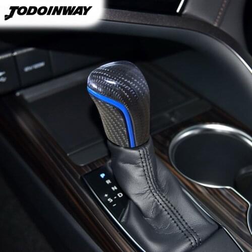 Car Handbrake Grips Carbon Fiber Auto Gear Stick Shift Knob for Toyota Corolla 2020 Auto Accessories Shifter Lever