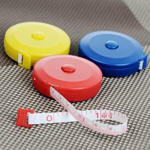 Tailoring Meter Ruler Tape Measure Sewing Plastic Retractable Ruler Press Button 1.5 Meter Tailor Seamstress Cloth Messure Tools