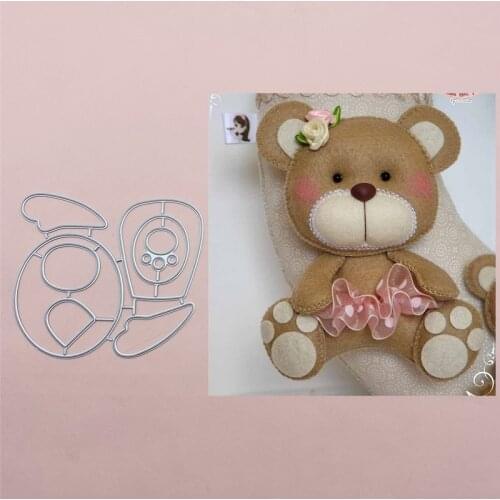 Bear Bow Metal Cut Dies Stencils for Scrapbooking Stamp/Photo Album Decorative Embossing DIY Paper Cards