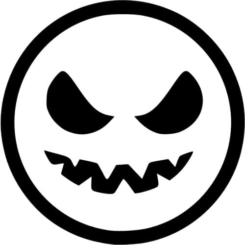 S51905 Various Sizes/Colors Car Stickers Vinyl Decal Angry Smile Motorcycle Decorative Accessories