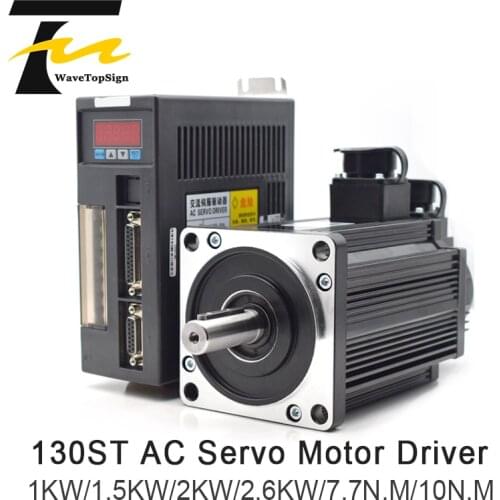 AC Servo Motor Driver 1KW 4.5N.M 1.5KW 6N.M 2KW 7.5N.M 130ST Series AC Motor Matched Servo Driver AASD 30A Complete Motor kit