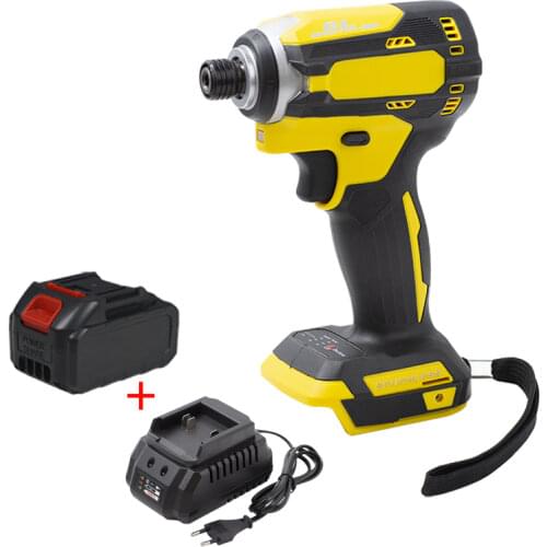 18V Brushless Cordless Electric Screwdriver 1/4'' Impact Wrench Rechargable Drill Driver+3 Light + Makita Battery 21V 3000mAh