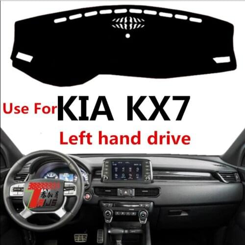 Taijs 3 Colours Left Hand Drive High Level Polyester Fibre Car Dashboard Cover Dashmat for KIA KX7 2017 2018 2019 2020