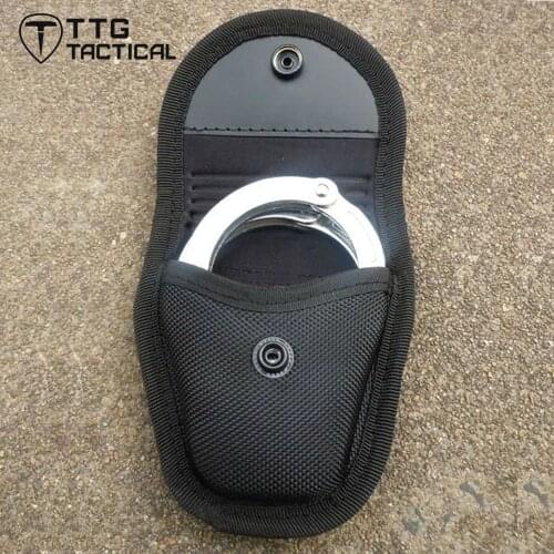 TTGTACTICAL Enhanced Molded Single Handcuff Case Deluxe Black Nylon Police Security Duty Nylon Handcuff Pouch Case Black