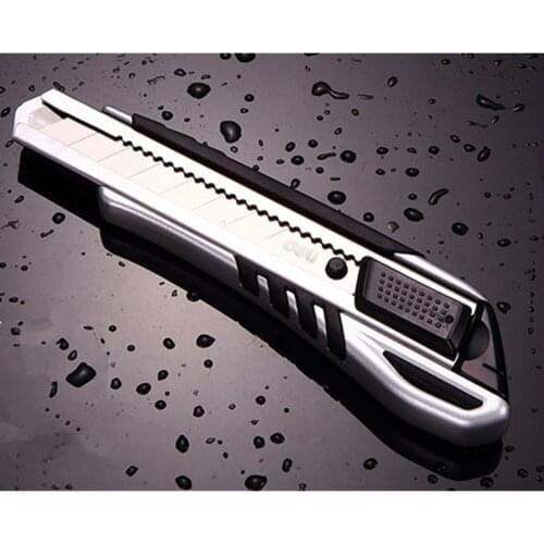 High Quality Zinc Alloy Large Size Utility Knife Auto-lock Paper Cutter Razor Blades Knife School and Office Stationery Tools