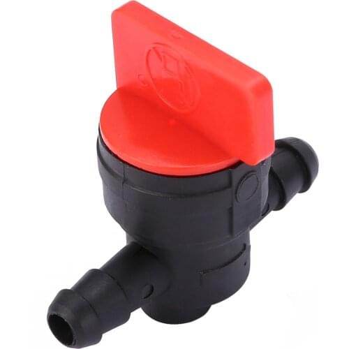 1/4'' Inline Straight Gas Fuel Cut Shut Off Valve Carburetor Block Valve Switch + 2pcs Hose Clamps For Lawn Mower Gasoline Tool