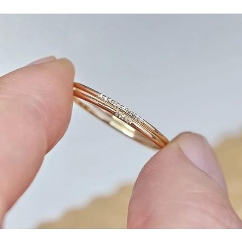 14K Gold Filled Zircon Rings Knuckle Rings Boho Jewelry Anillos Mujer Bague Femme Minimalism Anelli Donna Aneis Ring For Women