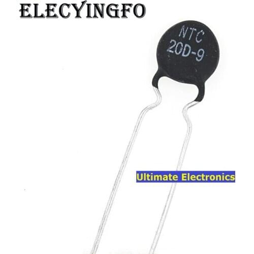 100pcs Thermistor NTC20D-9 20D-9 20D9 9MM Diameter Negative Temperature coefficient