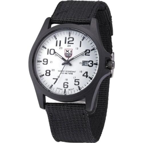 2020 XINEW Fashion Military Sports Watches Men Canvas Strap Quartz Watch Cheap Price Free shipping horloge heren erkek kol saat