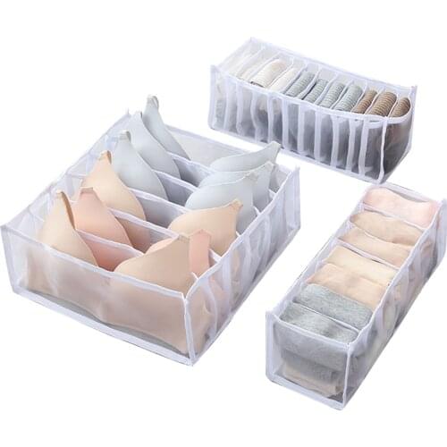 3pcs Underwear Bra Storage Box With Compartments Socks Bra Underpants Drawer Closet Organizers Divider Storage Cabinet Drawer