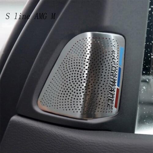 Car Styling treble speaker Covers For BMW X5 E70 front door high range horn loudspeaker lid stickers decoration Auto Accessories