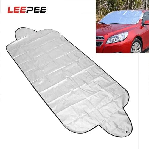 LEEPEE Car Windscreen Cover Front Window Screen Auto Sun Cover Car Windshield Shade Anti Snow Frost Ice Shield Dust Protector