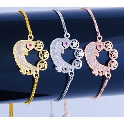 2017 has a rich year with more than a hand chain fish shape bracelet Young men and women genuine bracelet PQ0161