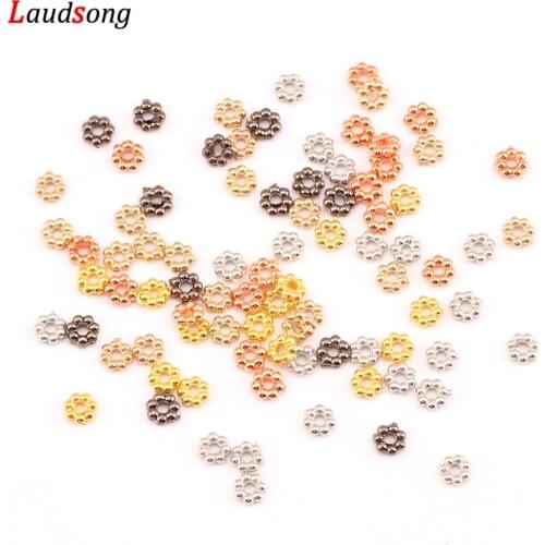 1000pcs 3mm Small CCB Spacer Beads Round Shape Loose Snowflake Beads For Jewelry Making Diy Necklace Bracelet