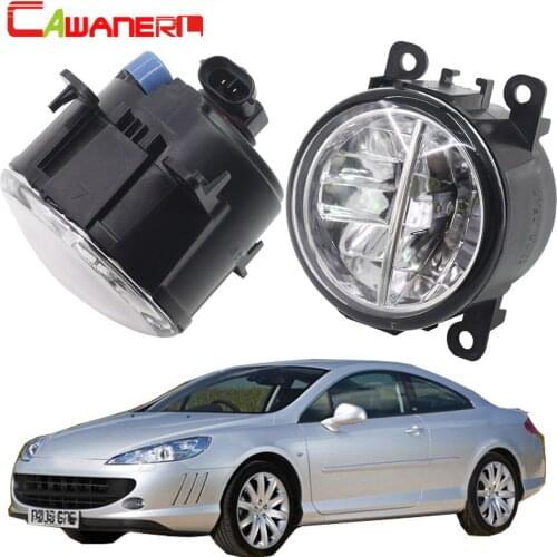 Cawanerl For Peugeot 407 Coupe 6C_ 2005-2011 2 X Car Styling LED Bulb Fog Light DRL Daytime Running Lamp 4000LM 6000K White 12V
