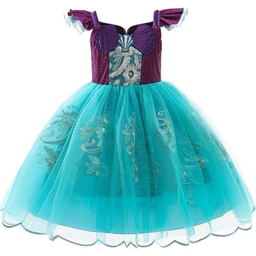 Children Clothes 2020 Spring Autumn New Embroidered Girls Lace Dress Little Girls Dress Kids Puffyskirt Girls Dresses 3-10 Years