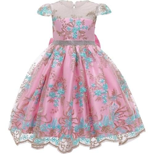 2021 New Childrens Dress Lace Princess Dresses For Girls Dresses Little Girl Show Evening Dresses Kids Party Dresses 3-10 Years