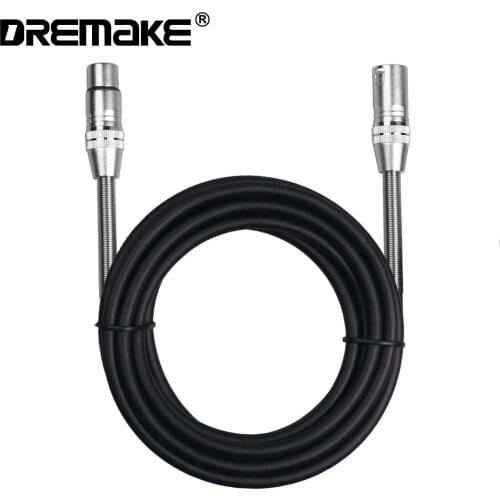 DREMAKE Mikrofon XLR Cable M-F Karaoke Speaker Plug XLR 3 Pin Extension Cannon Cable for Pro Audio Sound Console Camera Mic Cord