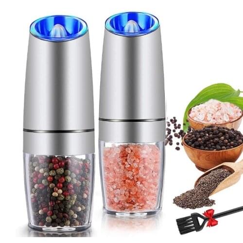 Electric pepper grinder stainless steel automatic gravity vibrator salt and pepper grinder kitchen spice grinder kitchen tool