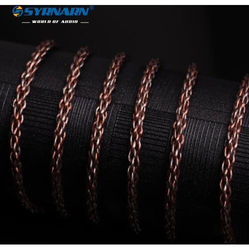 SYRNARN 7N single crystal copper 8 strands DIY fever headphone cable base 240 core*4.5mm/26awg cable DIY earphone cable loose