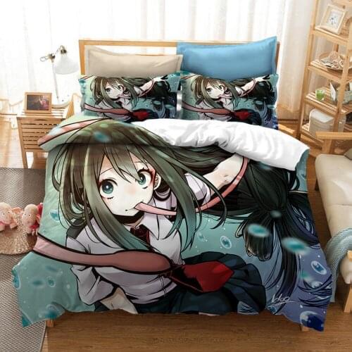 My Hero Academia Bedding Set 3d Print Duvet Cover Sets Comforter Bed Linen Queen King Single Size Cartoon Kids Boys Luxury Anime