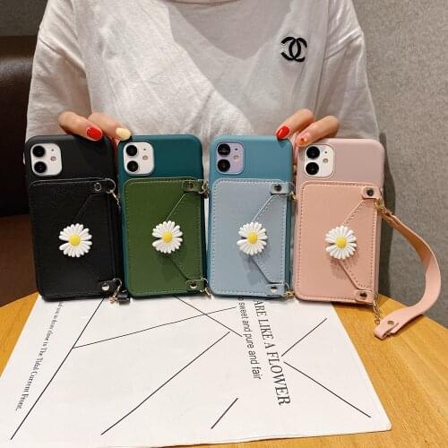 Daisy Flower Leather Case For Huawei P40 lite P40 P40 Pro Nova 2S 3E 4E Nova 5 5i 5T Nova 6 7 Pro Wallet Handbag Holder Cover