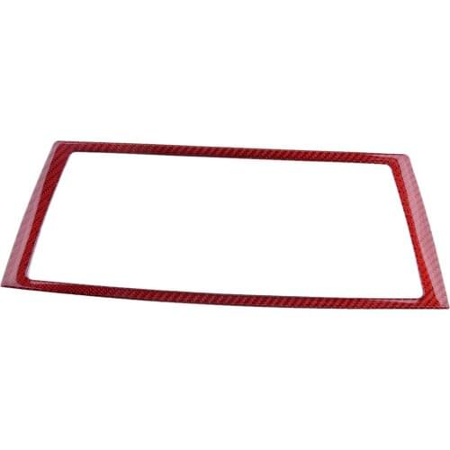 Red Car Navigation GPS Frame Cover Trim Carbon Fiber Fit for BMW X5 E70 X6 E71 2008 2009 2010 2011 2012 2013