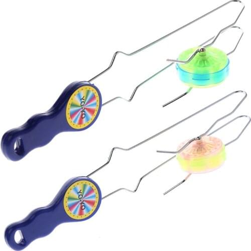 Colorful LED Flashing Magic Rail Rolling Flywheel YO-YO Ball Toy For Kids Gifts BX0D