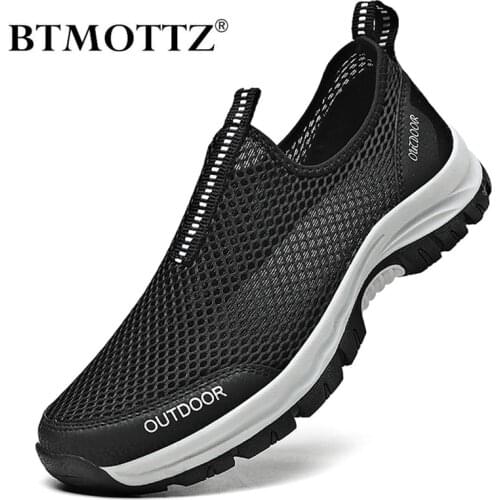 Summer Men Casual Shoes Breathable Mesh Sneakers Men Outdoor Climbing Hiking Shoes Tenis Slip-on Mens Loafers Zapatillas Hombre