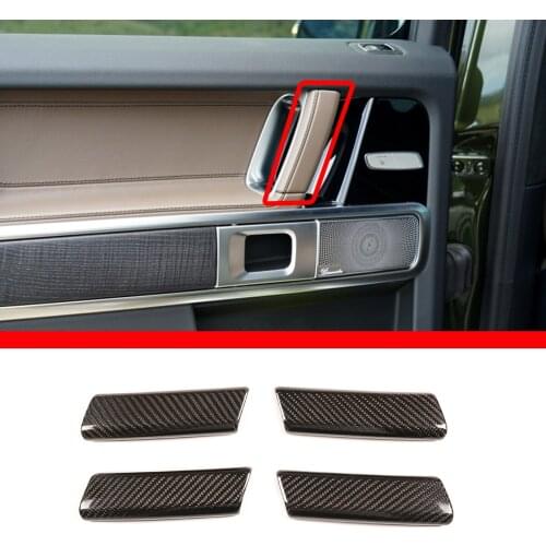 For Mercedes-Benz G-Class G500/G6319-20 inner door armrest cover real carbon fiber 4-piece car styling car accessories interior