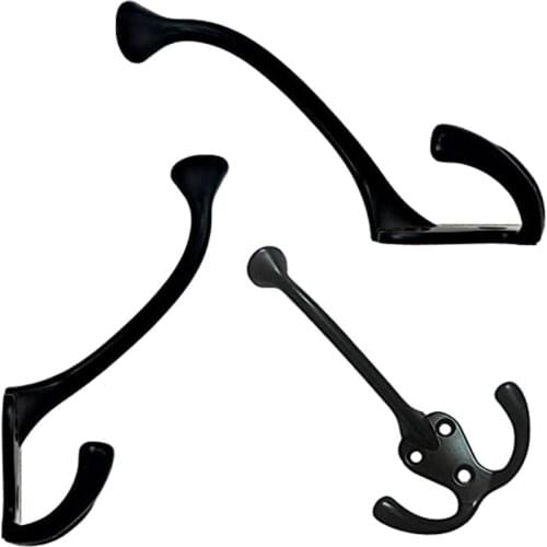 5Pcs Three Prongs Coat Hooks Hearware Heavy Duty Hooks for Hanging Coat Wall Mounted No Rusty Hooks with 15 Screws for Keys