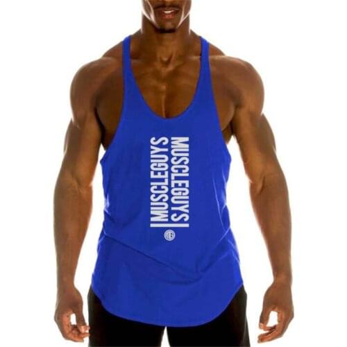 New men tank top shirt bodybuilding clothing mens gyms stringer sporting tanktops fitness men singlets muscle vest