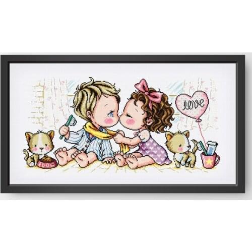 G127 Stich Cross Stitch Kits Craft Packages Cotton Fabric Floss Counted New Designs Needlework Embroidery Cross-Stitching