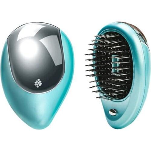 New Magic Portable Electric Ionic Hairbrushes Massage Combs Mini Ion Vibration Hair Brush Head Massager Hairbrush Wholesale