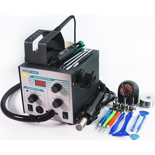 Soldering Station QUICK 706W+ Digital Display Heat Gun Anti-Static Constant Temperature Lead-Free Soldering Iron Dual Function