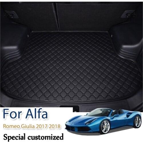 Custom Car trunk mat for Alfa Romeo Stelvio 2017 2018 cargo liner carpet interior accessories cover