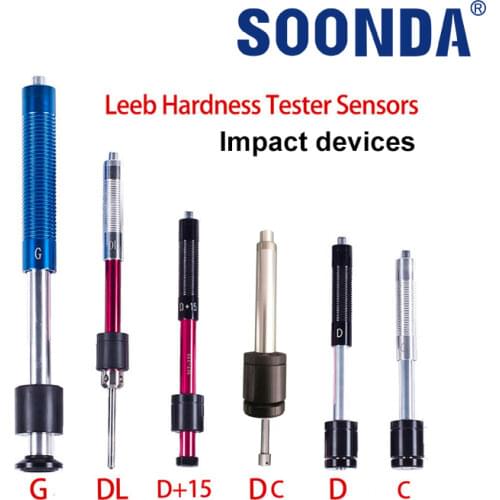 Portable Leeb Hardness Tester Metal Accessories,C-Type,D,DL,G,D+15, Impact Durometer General Sensor Type, Probe Cable Ball Head
