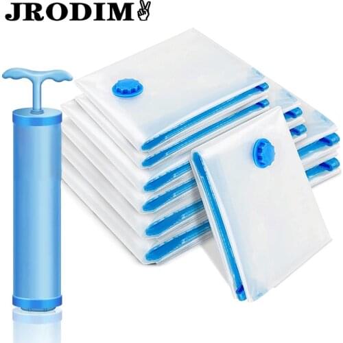 Reusable Vacuum Storage Bags Home Organizer Transparent Border Foldable Clothes Organizer Seal Compressed Travel Space Saver Bag