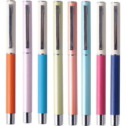Multicolor Metal Gel Pen Student Writing Office Signing Pen 0.5mm Black Ink Advertising Promotional Gifts