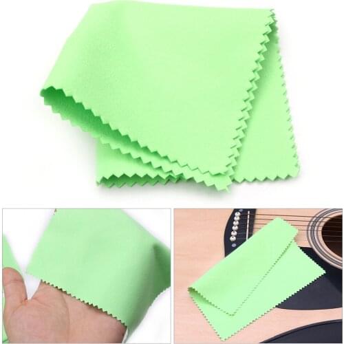 Musical Instruments Cleaning Polishing Cloth 15cm*15cm Size Double-Sided Soft Microfiber Cloth Musical Instrument Accessories