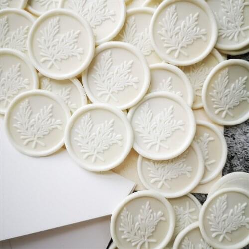 Rosemary Leaf Self Adhesive Wax Seal Stickers,wedding leaf wax stamp,envelope seal, botanical leaf seal SELF-ADHESIVE