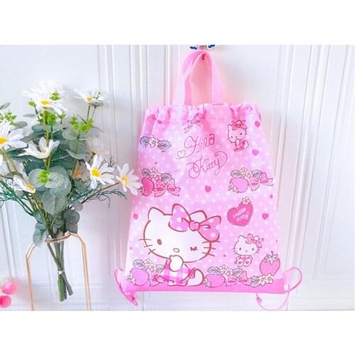 Sanrio hello kitty new cartoon beam backpack Melody shoulder bag travel storage bag girl boy tuition bag