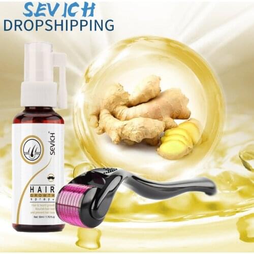 Sevich 50ml Ginger Hair Growth Essence Spray Hair Loss Treatement Anti Hair Loss Liquid Damaged Hair Repair Growth Hair Set