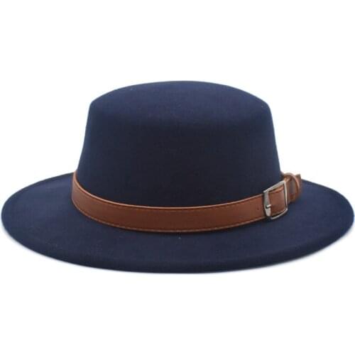Winter And Autumn Imitation Wool Ladies Mens And Womens Fedora Hats Top Jazz Hats European And American Round Hat P8