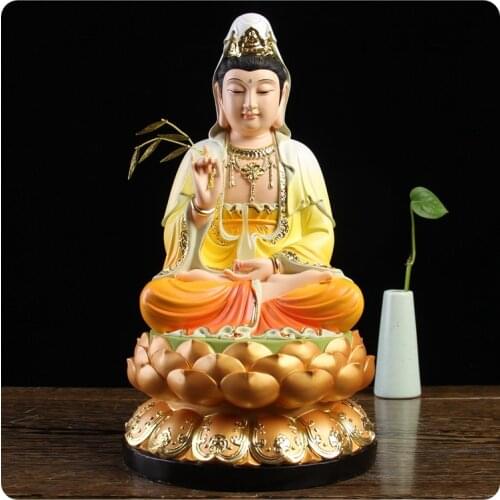 Wholesale Buddhism figure Guan yin Bodhisattva buddha Southeast Asia HOME protection Propitious Prosperity FENG SHUI statue