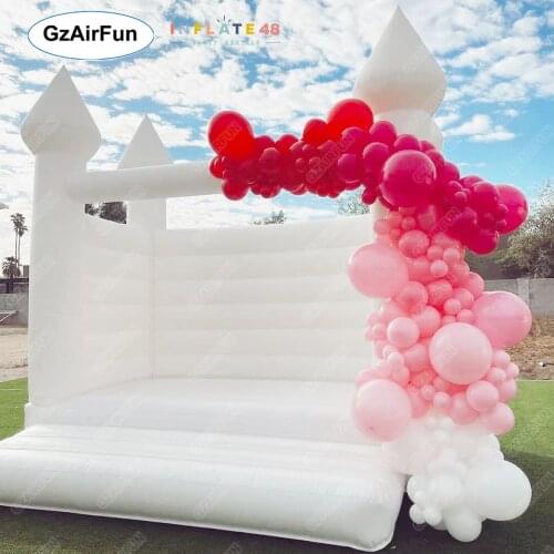 2021 new hot sale Wedding decoration white inflatable bounce house jumping castle