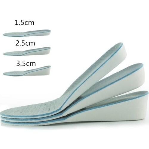 Inner Heightening Insoles Men Women Casual EVA Breathable Sports Invisible Heightening Insoles