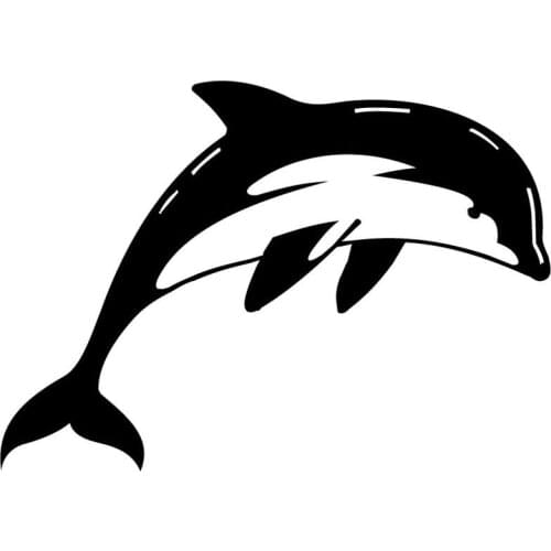 14.8*10.4CM Cute Animal Dolphin Fish Car Styling Fashion Accessories Decorative Window Stickers C6-0665